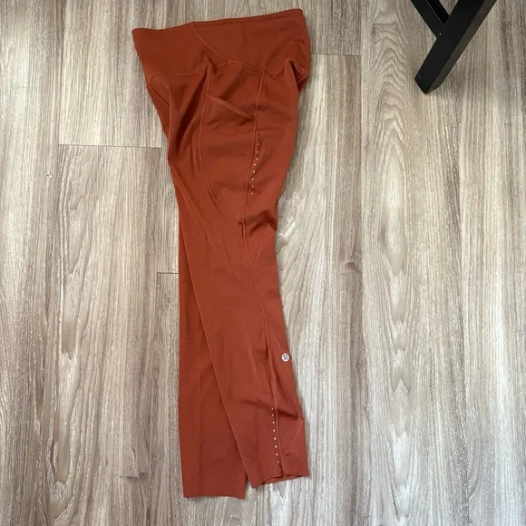 SOLD ***Lululemon Fast and free high rise tight leggings. Color Dark terracotta - Picture 6 of 11